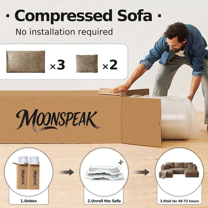 108" Boneless Sectional Cloud Couch for Living Room8
