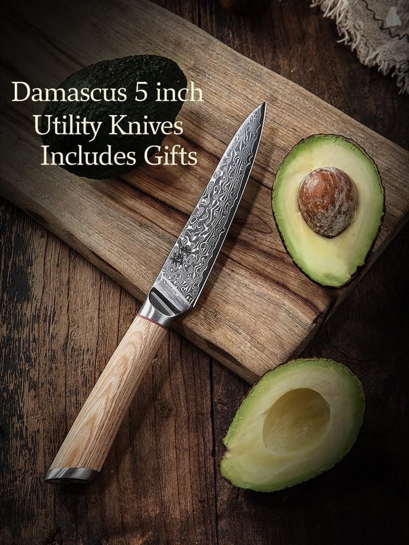 dongsun-5-inch-damascus-utility-steak-knife-with-north-american-black-walnut-sheath-67-layer-vg10-forged-steel-japanese-kitchen-knife-professional-durable-sharpness