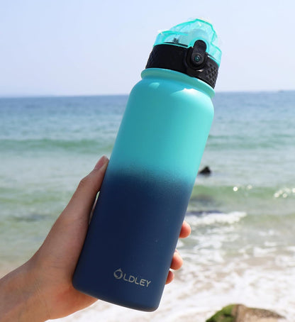 Insulated Water Bottle 20Oz for Adults Kids Stainless Steel Water Bottles with Straw/Chug/Carabiner 3 Lids Fruit Strainer Double Wall Vacuum Wide Mouth BPA Free Leak-Proof for School Travel7