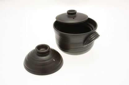 Kotobuki 190-803 Earthenware 1.5 Cup Uncooked Resulting in 4 Cup Cooked Rice Cooker, Matte Black2