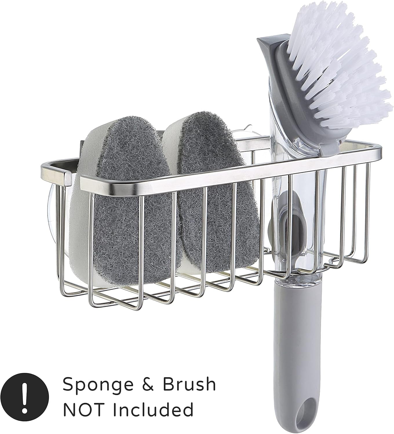 neverrust-deluxe-kitchen-bathroom-sink-sponge-holder-organizer-with-adhesive-mount-additional-suction-cup-included-sponge-brush-not-included-7-4-x-3-3-x-2-75-inch
