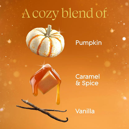 3-Wick Scented Candle Jar, Pumpkin & Ginger, Air Freshener Infused with Essential Oils, 6.8 Oz, 3 Count3