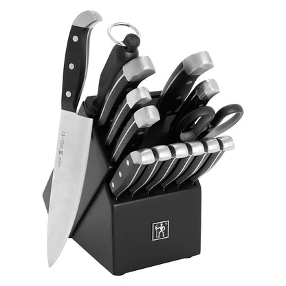 HENCKELS Premium Quality Statement 15-Piece Knife Set with Block and Knife Sharpener, Razor-Sharp, German Engineered Knife Informed by over 100 Years of Masterful Knife Making, Black Block1