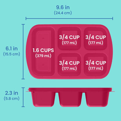 Bentgo Easyboxes Stackable 5-Compartment Lunch Boxes, 8-Piece Set8