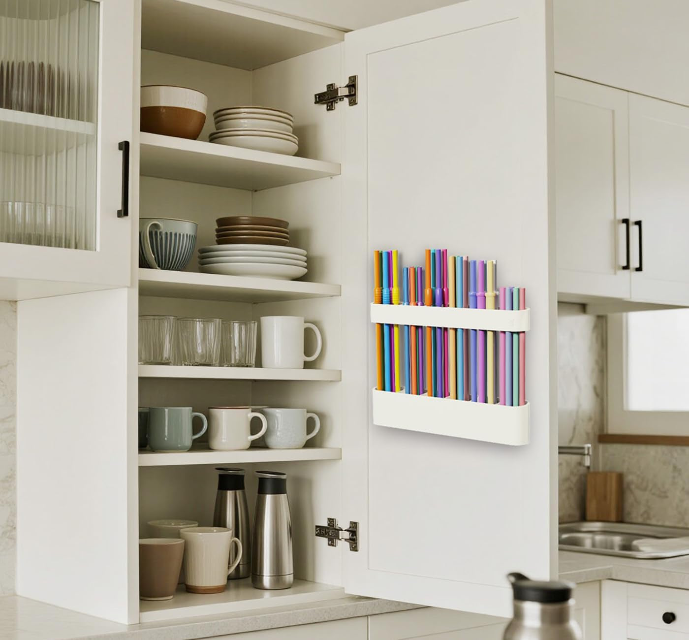 straw-holder-for-cabinet-door-silicone-straw-organizer-for-cabinet-door-kitchen-cabinet-organizer-reusable-straws-dispenser-for-home-kitchen-accessories-white