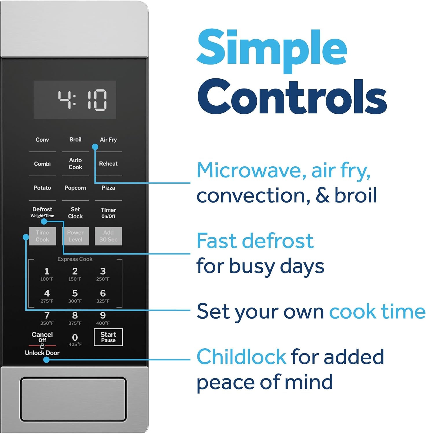 ge-gcst10a1wss-countertop-microwave-oven-stainless-steel-stainless-steel-combines-microwave-air-fry-convection-and-broil-child-lock-technology-4-convenience-cook-settings
