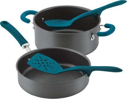 Gadgets Lazy Tools Nonstick Kitchen/Cooking Utensil Set, 6 Piece, Teal10