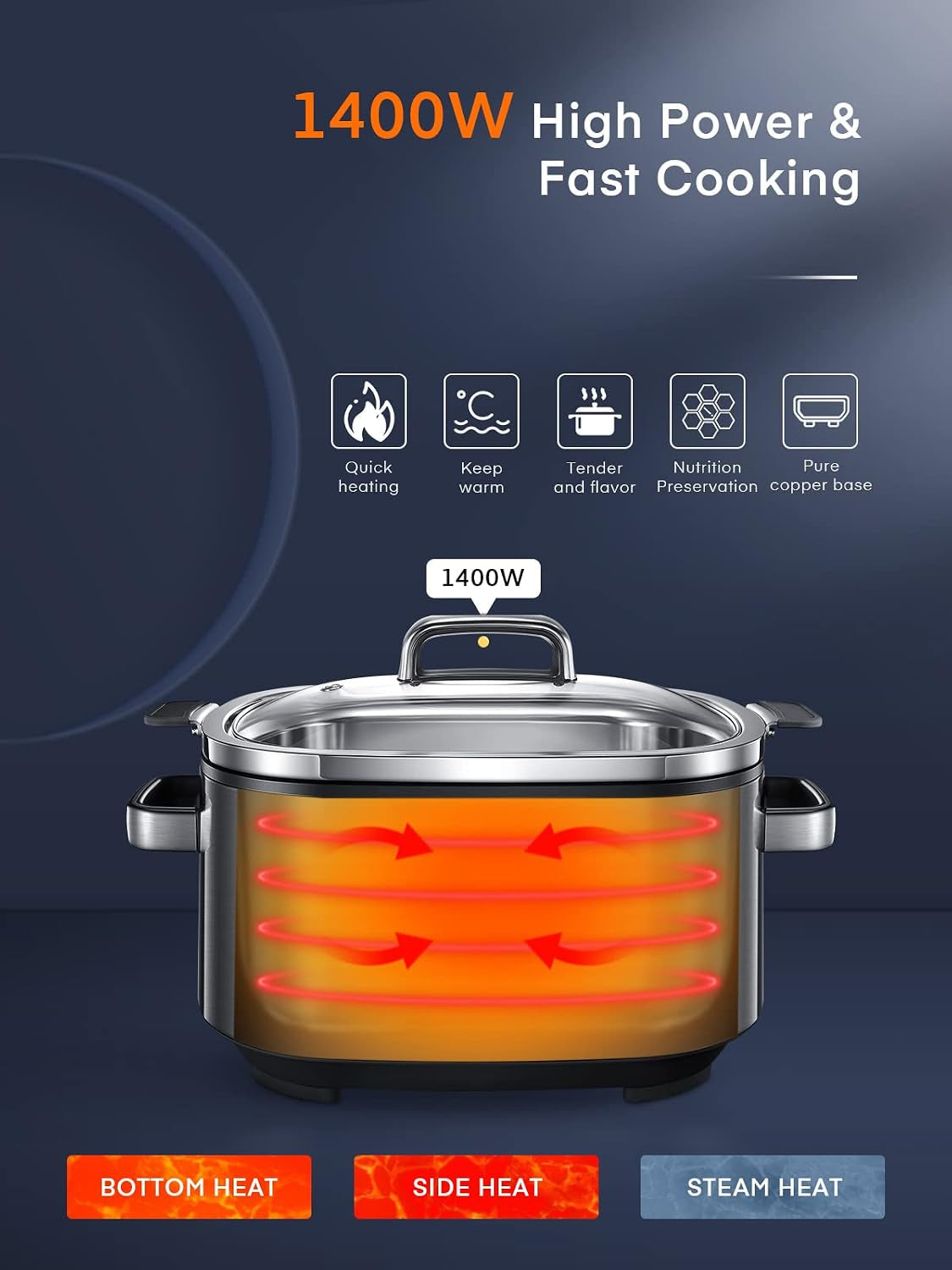 slow-cooker-6-quart-10-in-1-programmable-stainless-steel-pot-multi-cooker-with-rice-yogurt-saute-and-steam-functions-delay-start-and-adjustable-temperature
