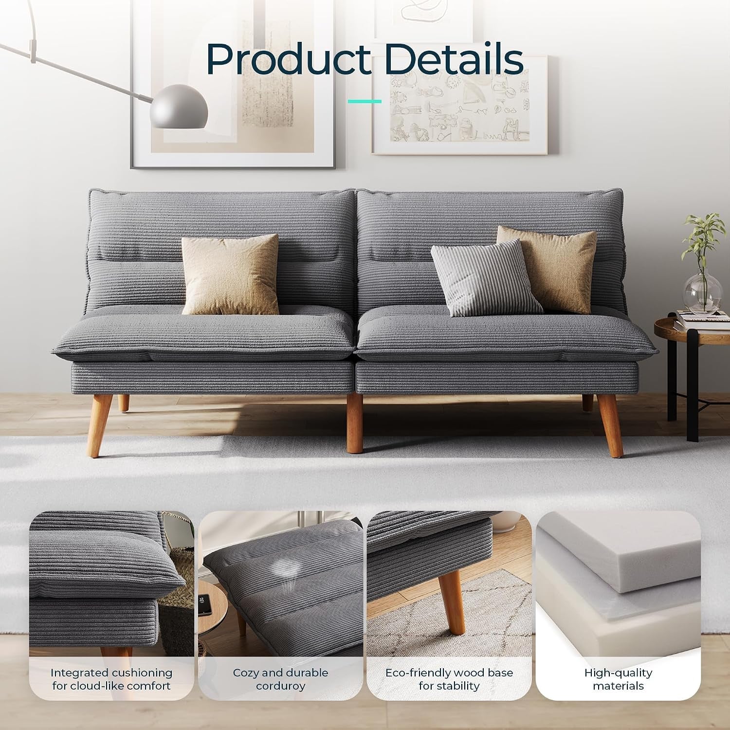 66-futon-sofa-bed-corduroy-futon-couch-with-3-position-adjustable-backrest-convertible-sofa-bed-loveseat-small-couches-for-small-spaces-living-room-office-guest-room-grey
