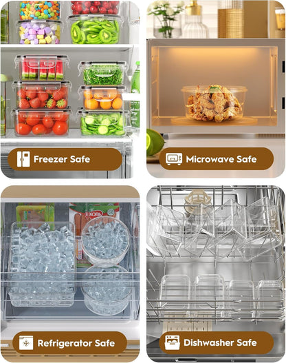 40 PCS Food Storage Containers with Lids, Microwave/Dishwasher Safe5