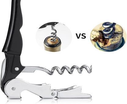Professional Waiter Corkscrew Wine Openers Set (4 Pcs),Upgraded with Heavy Duty Stainless Steel Hinges Wine Key for Restaurant Waiters, Sommelier, Bartenders3