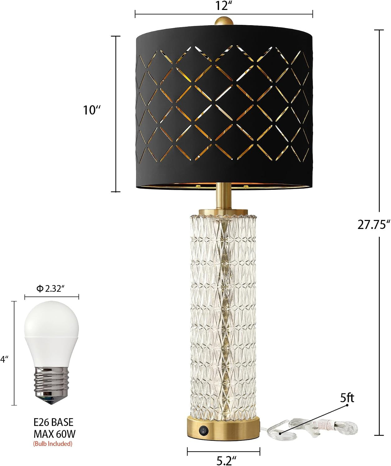 27-75-gold-black-table-lamps-set-of-2-with-nightlight-for-bedside