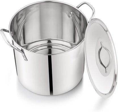 Stainless Steel Stock Pot with Lid, 8-Quart, Stay-Cool Riveted Handles, 10 X 12 Inch4