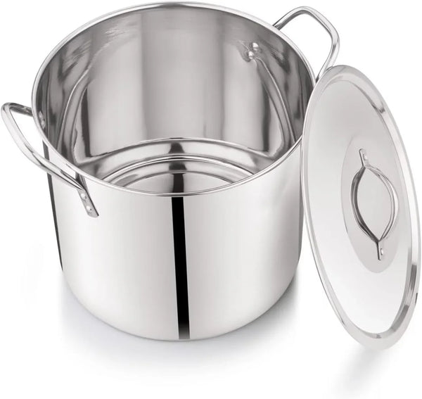 Stainless Steel Stock Pot with Lid, 8-Quart, Stay-Cool Riveted Handles, 10 X 12 Inch4