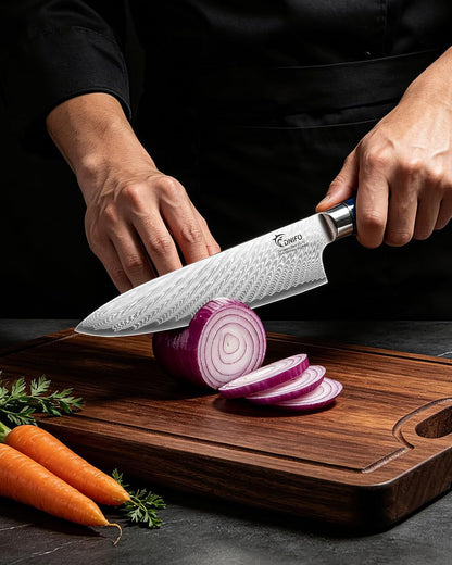 Japanese Chef Knife 8 Inch, VG10 Core Damascus Steel Kitchen Knife6