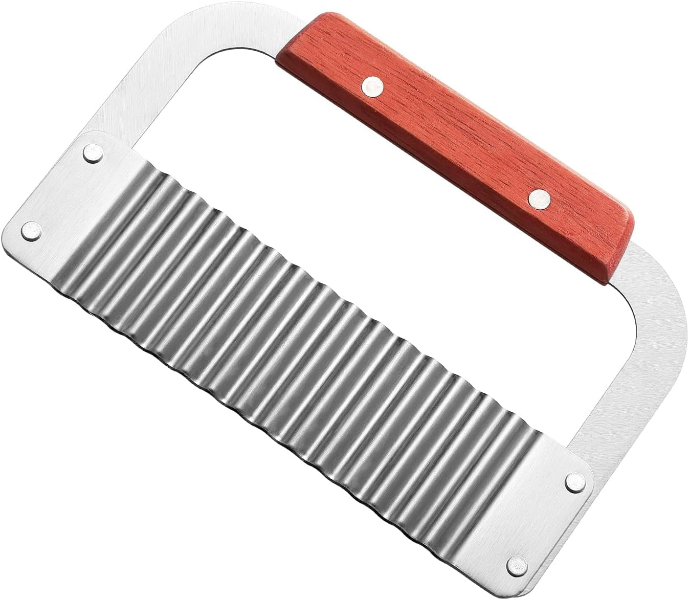 crinkle-cutter-stainless-steel-potato-slicer-heavy-duty-wavy-crinkle-cutting-chopping-tools-with-wooden-handle-for-carrot-veggies-heavy-duty-wooden-handle-sharp-and-deep-waves-crinkle-cutting-for-carrot-zucchini-pickled-cucumber-dishwasher-safety