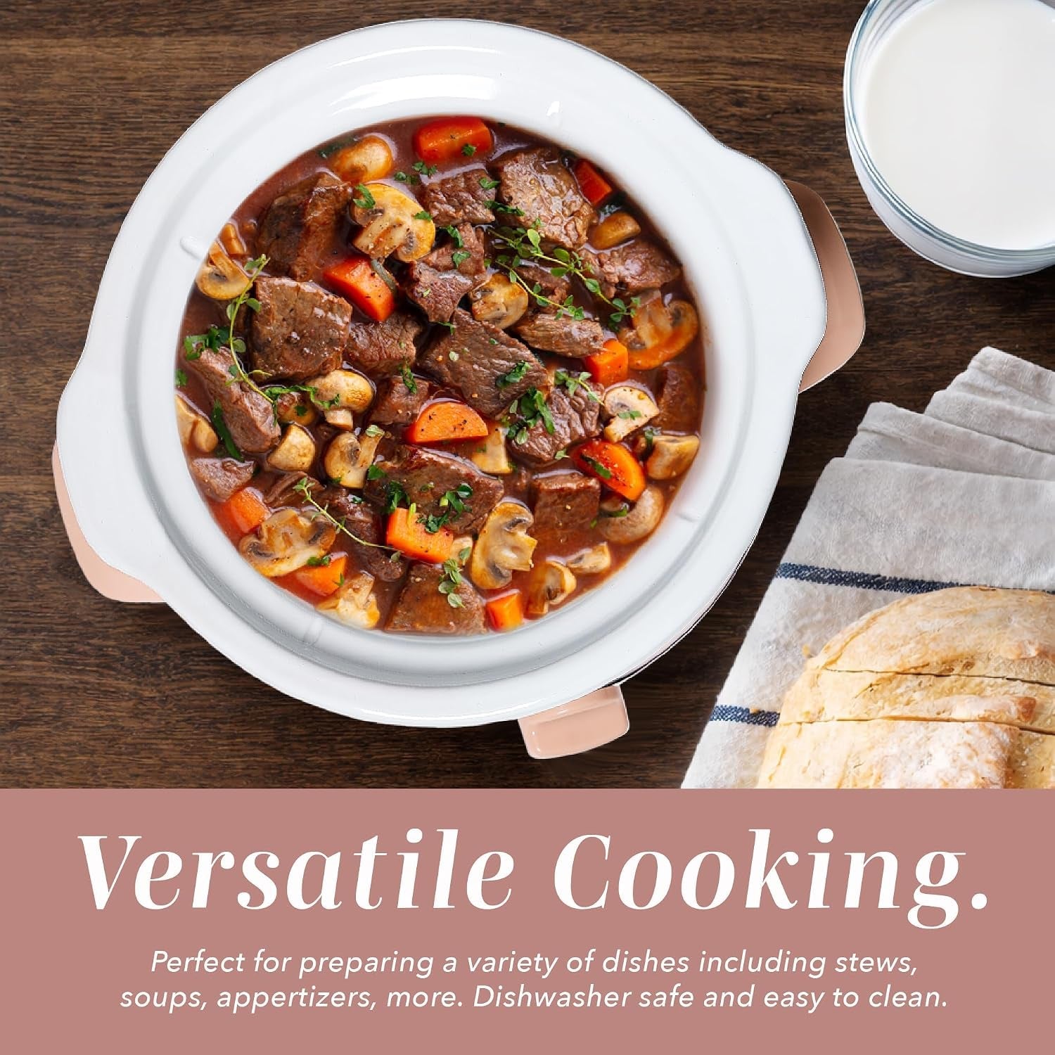 2qt-mini-electric-round-slow-cooker-adjustable-settings-removable-stoneware-pot-tempered-glass-lid-dishwasher-safe-cool-touch-side-handles-dusty-rose