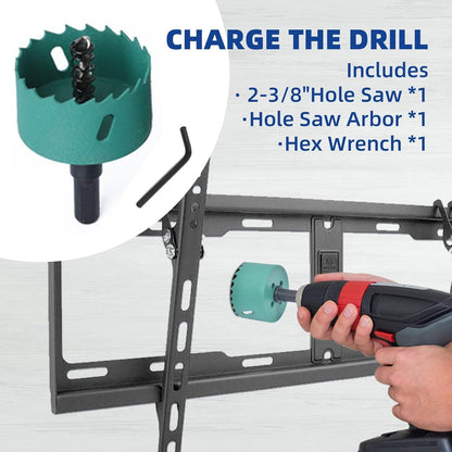 TV Wire Hider Kit for Wall Mount TV, White in Wall Cable Management Kit, Includes 2 Pass Throughs and Hole Saw Drill Attachment for Easy Install5