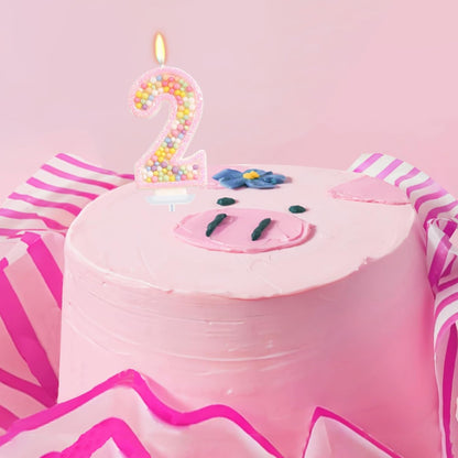 Pastel Macaron Number 2 Candle, 2Nd Birthday Decorations for Girl3