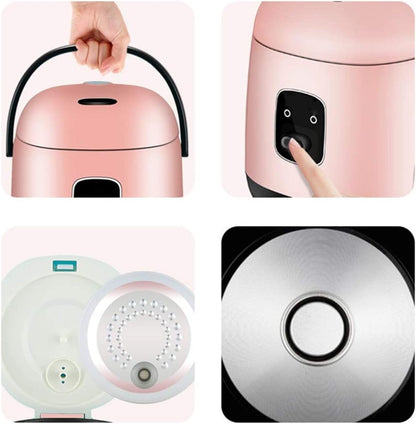 Rice Cooker - Rice Cooker with Steamer Basket, Electric Rice Cooker & Rinse Basket, Portable Mini Rice Cooker, Nonstick, 15 Minutes Fast Cooking, Re-Heating, Keep Warm, for 2-4 People (Color : Blue)6