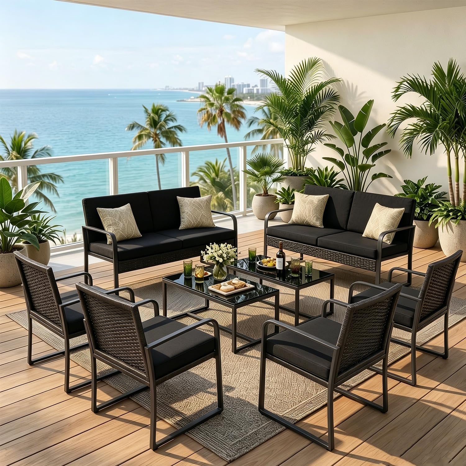 8-piece-outdoor-black-wicker-conversation-set-black