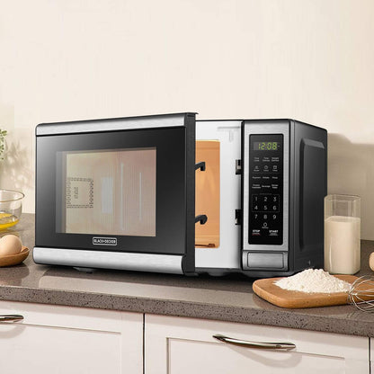 BLACK+DECKER Countertop Microwave Oven, 0.7 Cu.Ft, 700W, Stainless Steel6