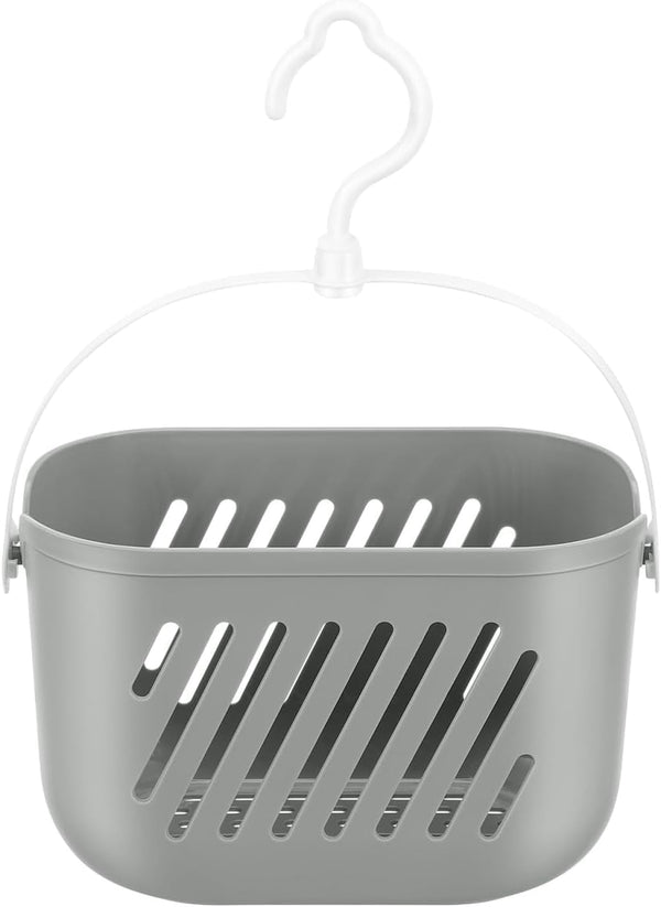 Hanging Shower Caddy Plastic Hanging Shower Caddy Basket Portable Kitchen Organizer Storage Basket with Hook for Home Grey1