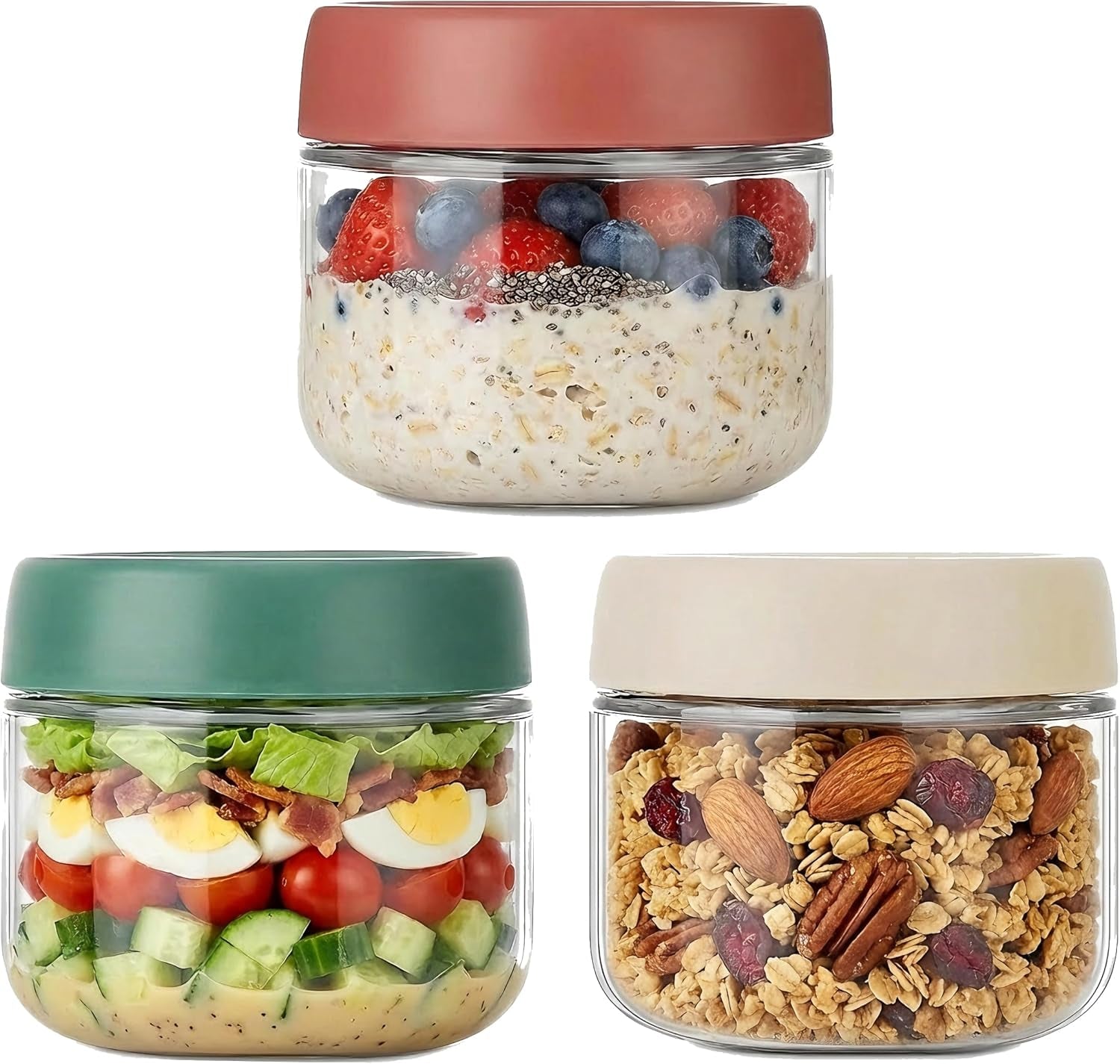 3pack-overnight-oats-containers-with-lids-10oz-glass-jar-with-scew-lid-salad-dressing-fruit-veggies-sauce-snacks-meal-prep-food-containers-spice-jars-wide-mouth-storage-containers