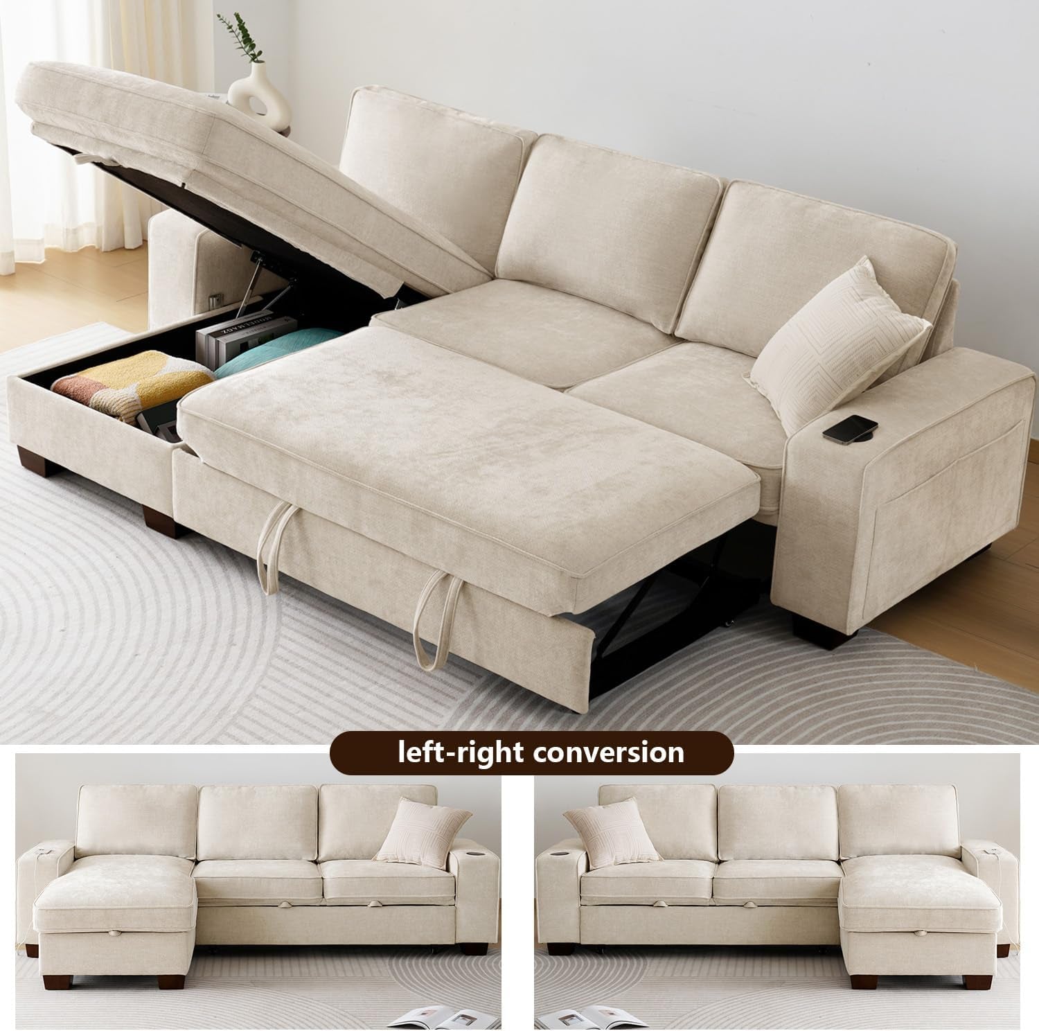 99-convertible-sleeper-sofa-bed-l-shaped-with-storage-chaise-pull-out-couch-for-living-room-usb-and-type-c-removable-washable-chenille-covers-beige
