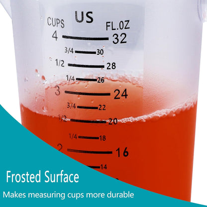 4 Cup/32 Oz Measuring Cups, Clear, Strong Food Grade Liquid Measure Pitcher, for Home Hobbies/Professional Kitchen7
