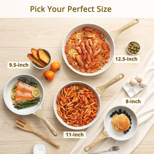 Nonstick Ceramic Frying Pan Skillet, 11 Inch Omelet Pan, Healthy Non Toxic Induction Compatible Egg Pan with Heat Resistant Handle, PTFE and Pfas-Free5