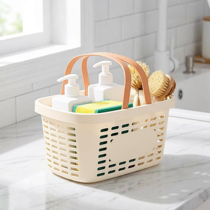 Plastic Shower Caddy, Cream, 1 Pack3