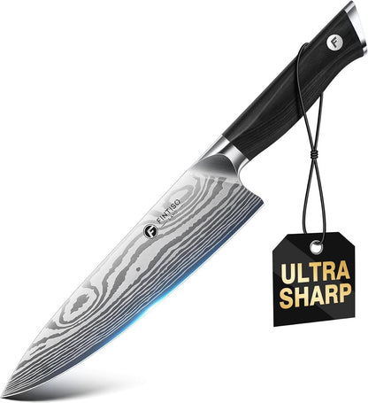 8 Inch Japanese Chef Knife,2026 New Upgrade Kitchen Knife High Carbonjapanese Powder Steel Kitchen Knife with Ergonomic Sakuragi Handle Chef Knives Set1