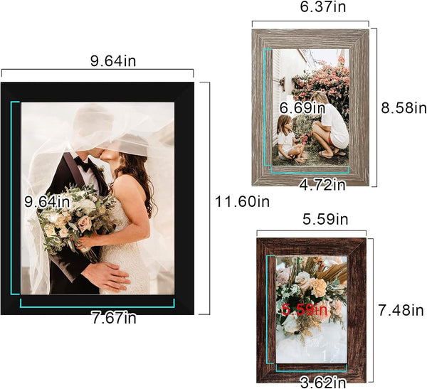 Picture Frames Collage Wall Decor 10-Pack, Gallery Wall Frame Set with 8X10 5X7 4X6 Frames in 3 Different Finishes6