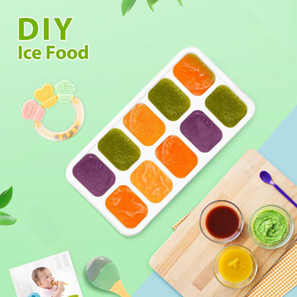 Ice Cube Tray with Lids, 4 Pack Silicone Ice Trays for Freezer | Stackable BPA & LFGB Safe, Easy Release for Kitchen, RV, Cocktail, Coffee, Soup & Food7