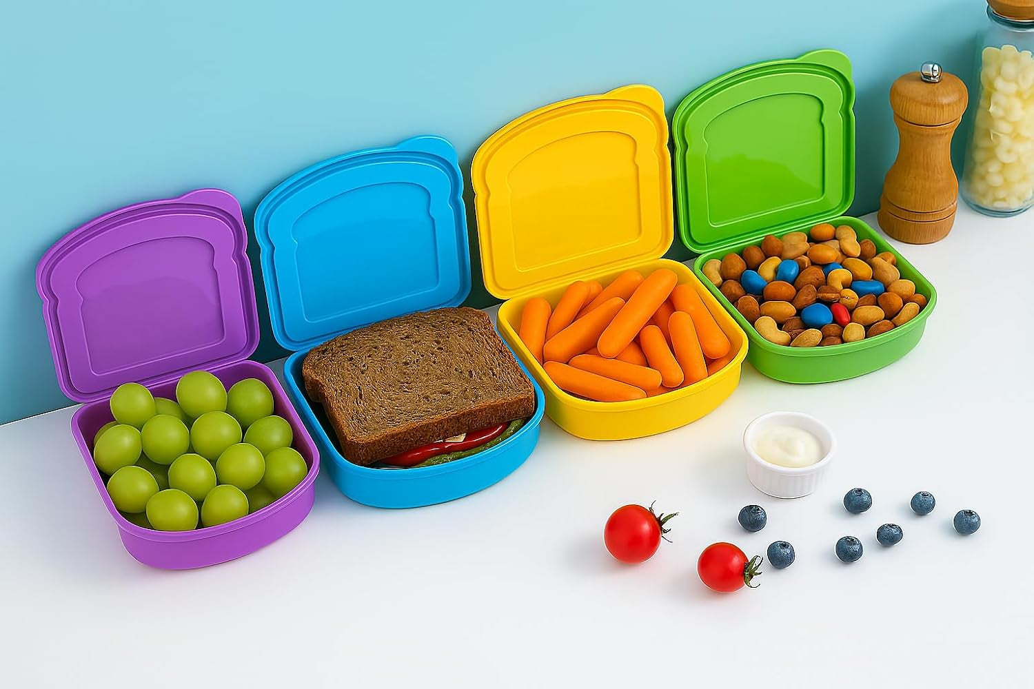 4-pack-fun-size-sandwich-containers-connected-lid-assures-top-bottom-always-make-it-home-reusable-bpa-free-plastic-sandwich-box-use-for-fruit-salad-lunch-box-snacks-and-food-storage