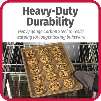 Bestbake Nonstick Textured Carbon Steel Cookie Sheet, 11" X 17", Large Baking Sheet, Even Heating, Scratch-Resistant, Non-Toxic, Durable, Ideal for Baking and Sheet Pan Dinners2