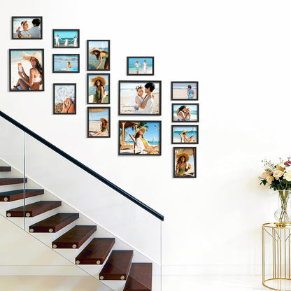 15 Pack Mixed Size Gallery Collage Frame Black7