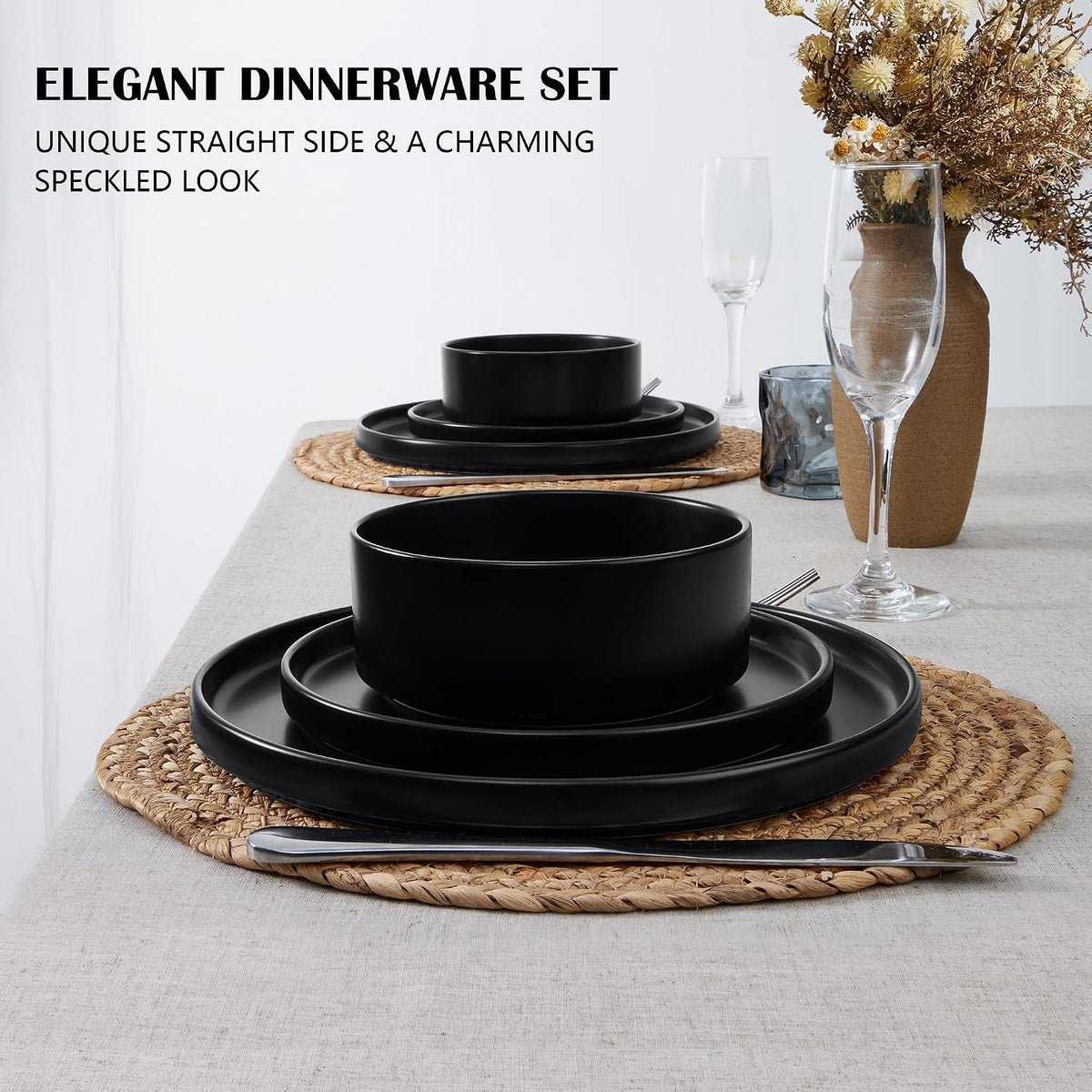 black-dinnerware-sets-for-6-18-piece-stoneware-plates-and-bowls-dish-set-modern-kitchen-dinning-dishware-chip-and-scratch-resistant-microwave-dishwasher-safe-matte-black