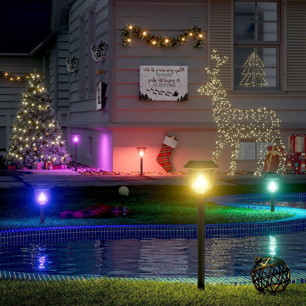 Solar Yard Lights, 4 Pack, 7 Colors, Multicolor, IP651