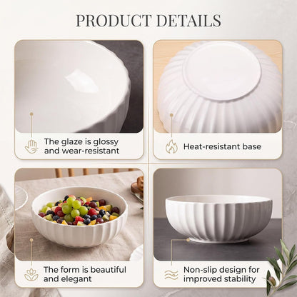 5 Qt Extra Large Ceramic Mixing Bowl, Big Serving Bowl for Kitchen3