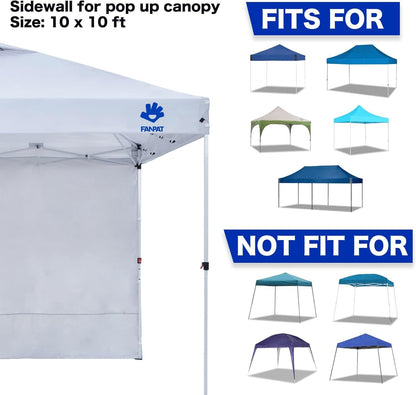10X10 Canopy Sidewalls for Canopy Frame, White (3Pcs Sidewalls Only) | Waterproof & 99% UV Protection Fabric, 3 Packs Sidewalls with Zipper for Outdoor Party Events (Canopy Tent Not Included)5