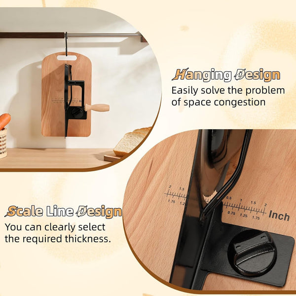 Manual Bread Slicer for Homemade Bread with 20 Bags and Acrylic Cover8