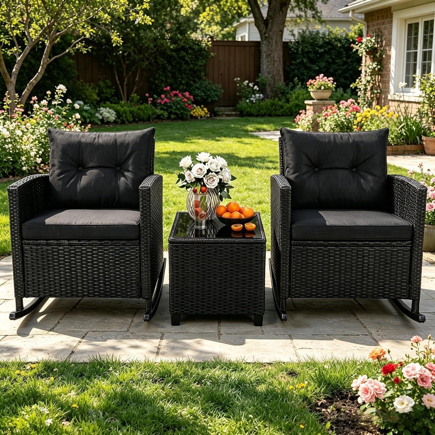 3-pieces-patio-rocking-chair-black-wicker-bistro-set-black