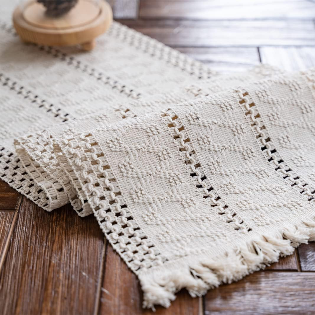 macrame-table-runner-cream-beige-boho-table-runners-with-tassels-12x71in