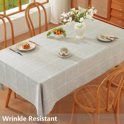 52 X 70 Cloth Tablecloths Rectangular Gray Table Coth Rectangle Table Winter Farmhouse Cotton Tablecloth(Grey,70"X52",Rectangular)2