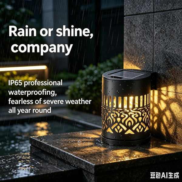 Solar Mandala Outdoor Wall Lights, 4 Pack 7 Color Changing Metal Fence Lanterns, Waterproof Solar Powered Deck Step Stair Lights for Garden Patio Yard Landscape Decor5