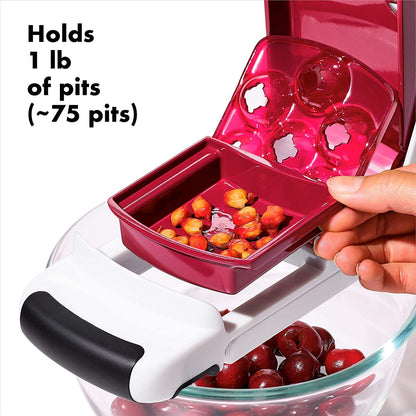 OXO Good Grips Quick Release Multi Cherry Pitter | Pits 6 Cherries at Once, Fits Different Sized Bowls, Mess Free, Dishwasher Safe5