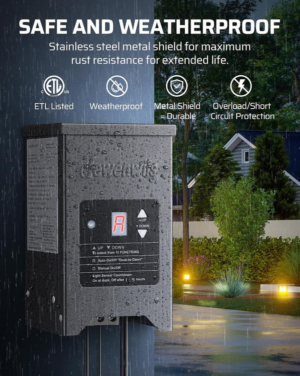 150W Low Voltage Landscape Lighting Transformer6