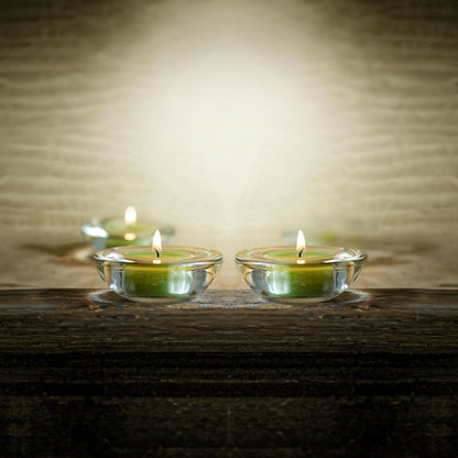 WGV Sturdy Tea Light Votive Candle Holder 3" W, Clear Heavy Thick Chubby Plate Bowl Glass, Small Accent Decor, 1 Pc5